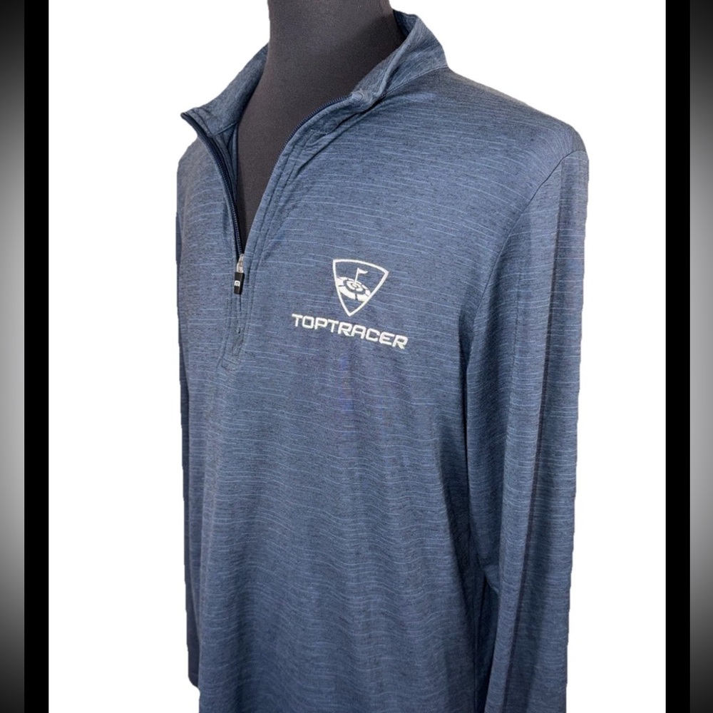 TRAVIS MATTHEW TOP TRACER EMBROIDERED 1/4 ZIP PERFORMANCE PULLOVER SZ L